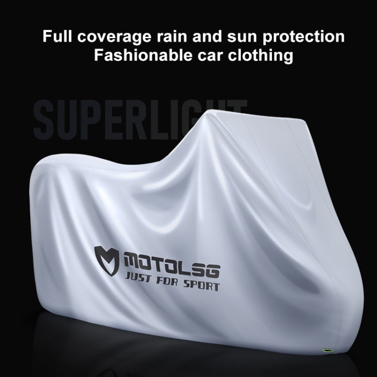 MOTOLSG Motorcycle Waterproof Sunproof Dustproof Thickening Cover, L, XL, XXL, XXXL