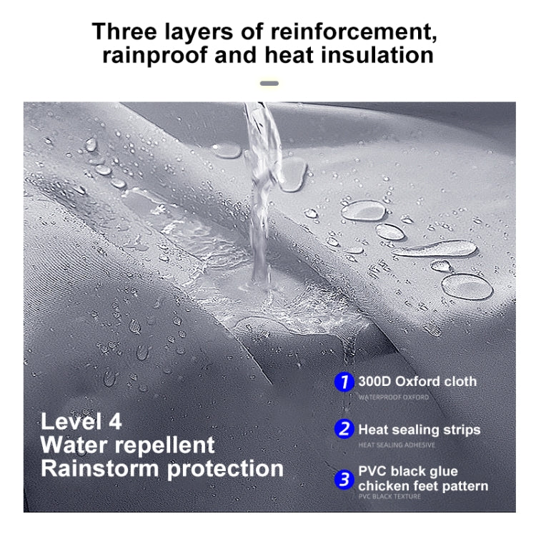 MOTOLSG Motorcycle Waterproof Sunproof Dustproof Thickening Cover, L, XL, XXL, XXXL