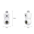 ESCAM QF202 E27 2x2MP Dual Lens Motion Detection Waterproof WiFi IP Two Way Audio Night Vision Camera, QF202