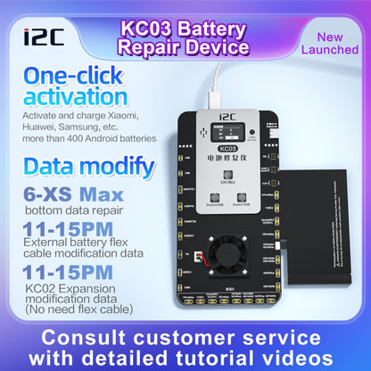 i2C KC03 Multi-function Battery Activation Detection Repair Device for iPhone 6-15 Pro Max / Android, KC03