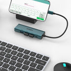 Onten UC119 5 in 1 USB-C / Type-C to USB 4-Ports USB HUB with 5V Input, UC119