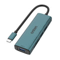 Onten UC120 6 in 1 USB-C to SD / TF Card Reader with 3-Ports USB HUB & 5V Input, UC120