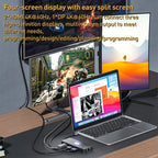 BYL-2401 8 in 1 Type-C to PD100W + USB3.0 + HDMI + DP + RJ45 HUB Docking Station, BYL-2401