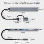ADS-807D 6 in 1 USB + Type-C to PD100W + USB3.0/2.0 + SD/TF HUB Docking Station, ADS-807D