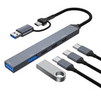 ADS-809D 5 in 1 USB + Type-C to PD100W + USB3.0/2.0 + Type-C HUB Docking Station, ADS-809D