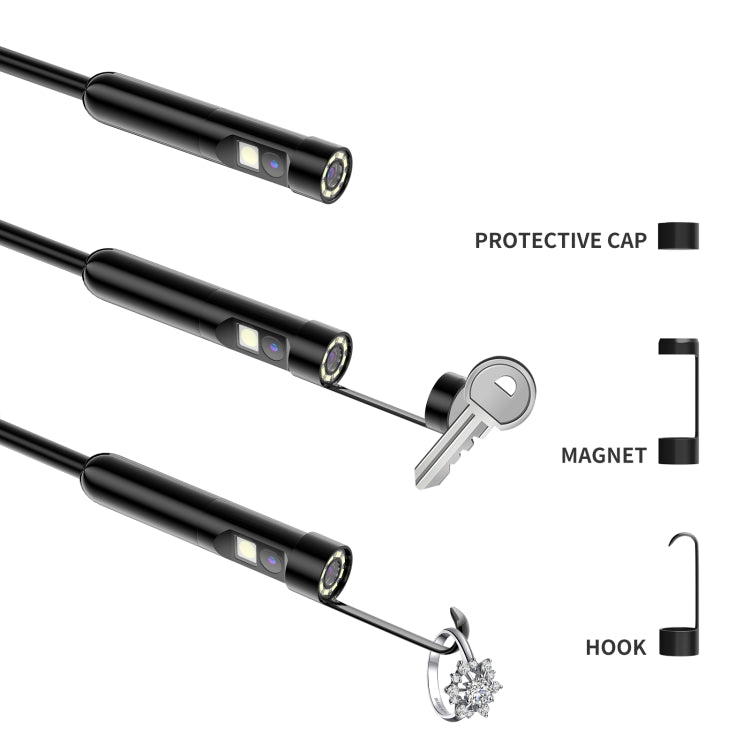 AN112 8mm Double Lenses HD Industry Endoscope Type-C + Micro USB + 8 Pin Connection, 1m Soft Tube, 2m Soft Tube, 3.5m Soft Tube, 5m Soft Tube, 10m Soft Tube