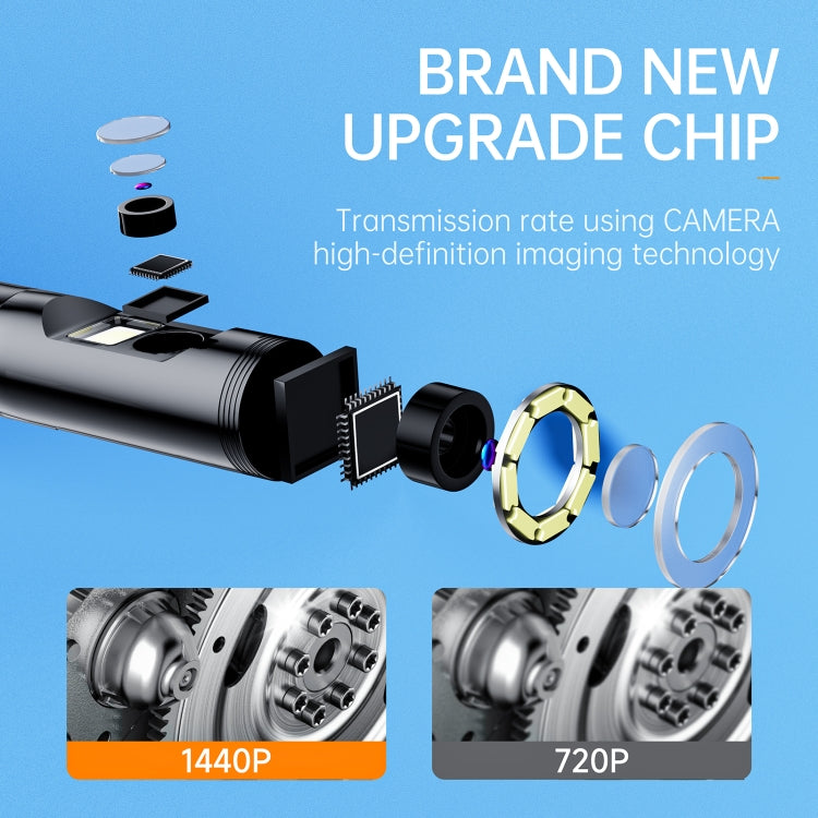 AN112 8mm Double Lenses HD Industry Endoscope Type-C + Micro USB + 8 Pin Connection, 1m Hard Tube, 2m Hard Tube, 3.5m Hard Tube, 5m Hard Tube, 10m Hard Tube
