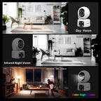 SriHome SH049 2MP + 2MP Humanoid Tracking Smart Night Vision Dual Lens HD IP Camera, SH049