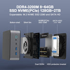 GXMO H90 Windows 11 Intel Core i7 11390H Processor Mini Computer, Without RAM & SSD, 16GB+512GB