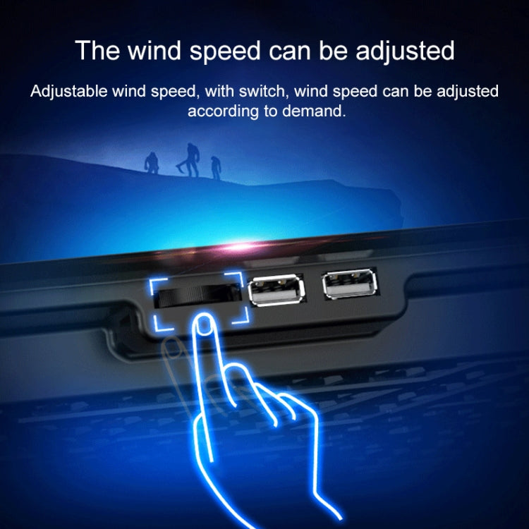 ICE COOREL Notebook Computer Base Speed Control Silent Six-fan Cooling Holder Cooling Rack, Style: Premium Edition, Style: Premium Edition(Lvory), Style: Premium Edition(Dazzling Red), Style: Premium Edition(Black Gold)                                 ...