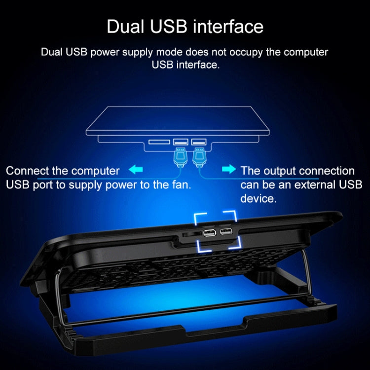 ICE COOREL Notebook Computer Base Speed Control Silent Six-fan Cooling Holder Cooling Rack, Style: Premium Edition, Style: Premium Edition(Lvory), Style: Premium Edition(Dazzling Red), Style: Premium Edition(Black Gold)                                 ...
