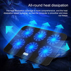ICE COOREL Notebook Computer Base Speed Control Silent Six-fan Cooling Holder Cooling Rack, Style: Premium Edition, Style: Premium Edition(Lvory), Style: Premium Edition(Dazzling Red), Style: Premium Edition(Black Gold)                                 ...