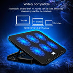ICE COOREL Notebook Computer Base Speed Control Silent Six-fan Cooling Holder Cooling Rack, Style: Premium Edition, Style: Premium Edition(Lvory), Style: Premium Edition(Dazzling Red), Style: Premium Edition(Black Gold)                                 ...