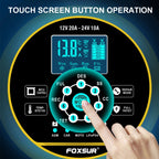 FOXSUR 20A 12V 24V Car / Motorcycle Smart Battery Charger, EU Plug, US Plug, UK Plug