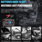 FOXSUR 8A 12V 24V Car / Motorcycle Smart Battery Charger, EU Plug, US Plug, UK Plug