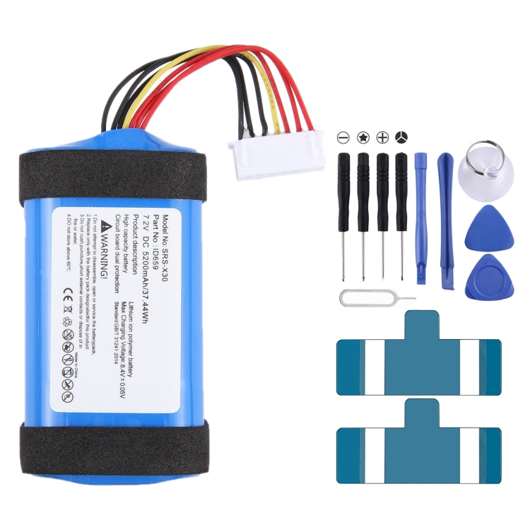 Battery Replacement, For Sony SRS-X30/XB3/XB30/XB43 ID659 ID659B 5200mAh, For Sony Sony SRS-X33 ST-03 2200mAh