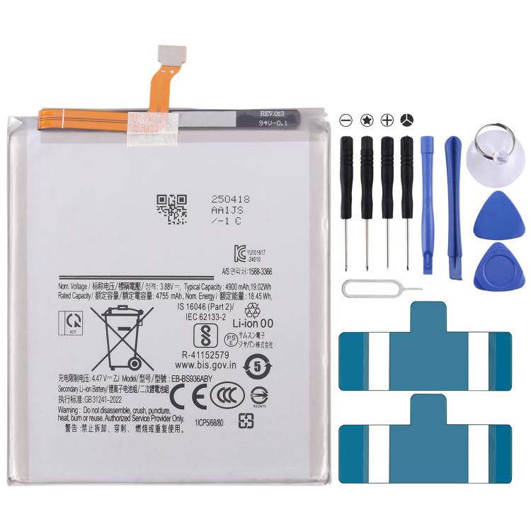 Battery Replacement, For Galaxy A36 / A56 5000mAh, For Galaxy S25 S9310 4000mAh, For Galaxy S25+ S936E/W/B/N/U S9360 4900mAh, For Galaxy S25 Ultra S938B/N/W/U/Q SM-S9380 5000mAh, For Galaxy S24 FE 4700mAh, For Galaxy Z Flip6 2870mAh 1130mAh 1 Pair     ...