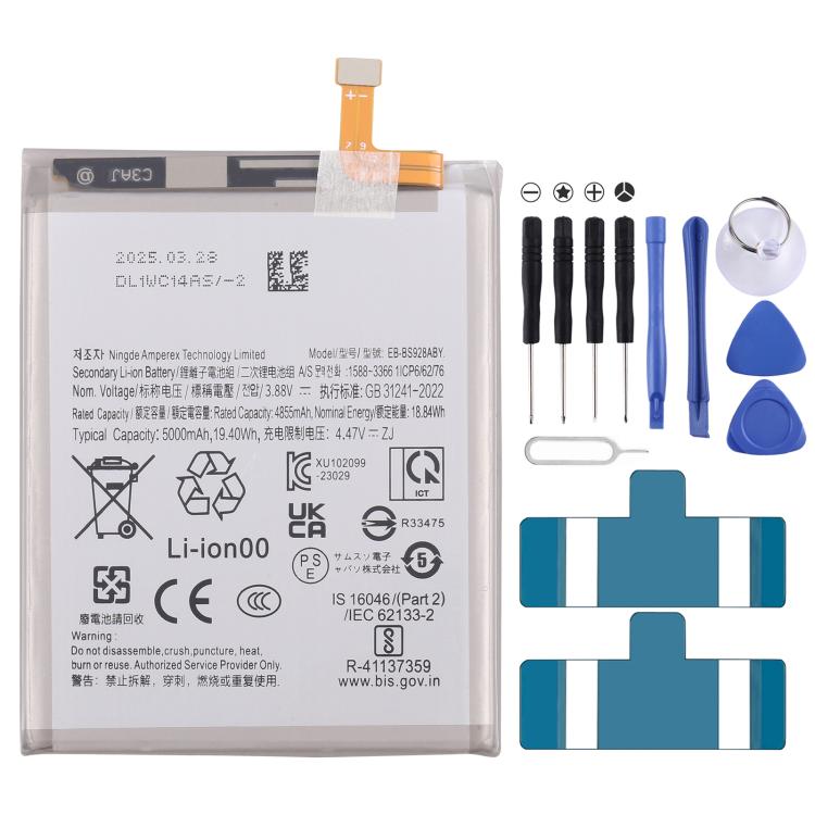 Battery Replacement, For Galaxy A36 / A56 5000mAh, For Galaxy S25 S9310 4000mAh, For Galaxy S25+ S936E/W/B/N/U S9360 4900mAh, For Galaxy S25 Ultra S938B/N/W/U/Q SM-S9380 5000mAh, For Galaxy S24 FE 4700mAh, For Galaxy Z Flip6 2870mAh 1130mAh 1 Pair     ...