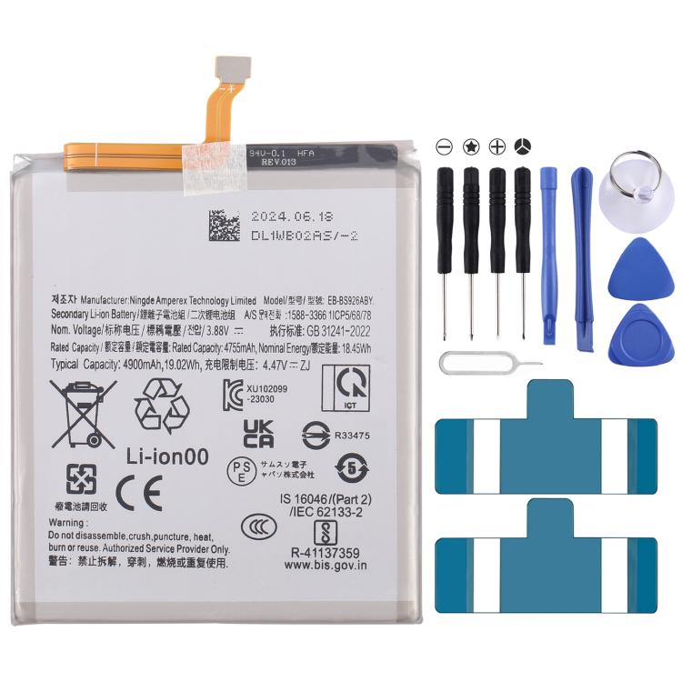 Battery Replacement, For Galaxy A36 / A56 5000mAh, For Galaxy S25 S9310 4000mAh, For Galaxy S25+ S936E/W/B/N/U S9360 4900mAh, For Galaxy S25 Ultra S938B/N/W/U/Q SM-S9380 5000mAh, For Galaxy S24 FE 4700mAh, For Galaxy Z Flip6 2870mAh 1130mAh 1 Pair     ...