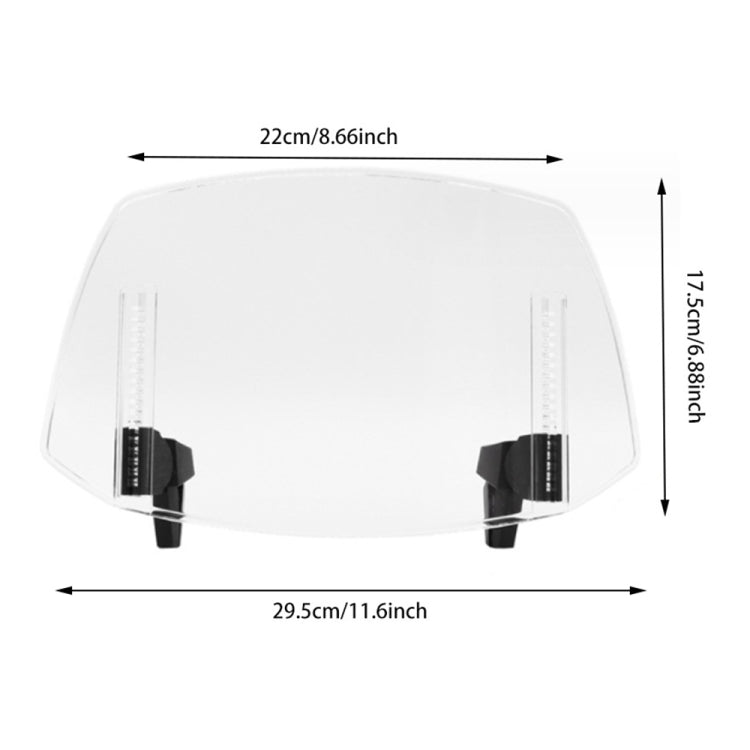 For Kawasaki / Honda / BMW / Yamaha Motorcycle Adjustable Windshield, For Kawasaki / Honda / BMW / Yamaha(Transparent Blue), For Kawasaki / Honda / BMW / Yamaha(Transparent), For Kawasaki / Honda / BMW / Yamaha(Transparent Grey)