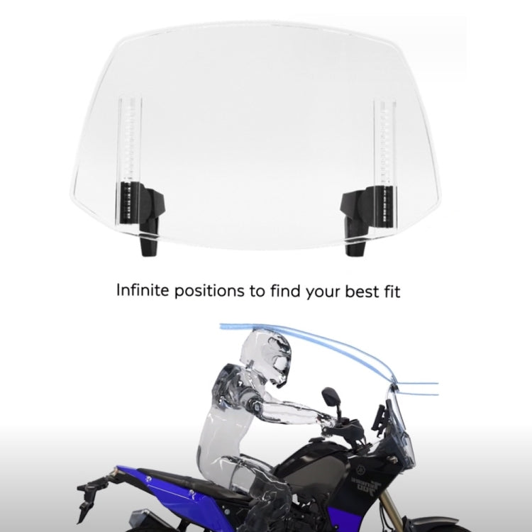 For Kawasaki / Honda / BMW / Yamaha Motorcycle Adjustable Windshield, For Kawasaki / Honda / BMW / Yamaha(Transparent Blue), For Kawasaki / Honda / BMW / Yamaha(Transparent), For Kawasaki / Honda / BMW / Yamaha(Transparent Grey)