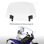 For Kawasaki / Honda / BMW / Yamaha Motorcycle Adjustable Windshield, For Kawasaki / Honda / BMW / Yamaha(Transparent Blue), For Kawasaki / Honda / BMW / Yamaha(Transparent), For Kawasaki / Honda / BMW / Yamaha(Transparent Grey)