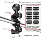 Motorcycle Clamps Handlebar Fixed Mount, 10 in 1 Crabs Selfie Stick, 9 in 1 Dual-Link Crabs Selfie Stick Kit, 3 in 1 U-Type Mount Selfie Stick, 9 in 1 Wrench O-Type Mount Crabs No Stick