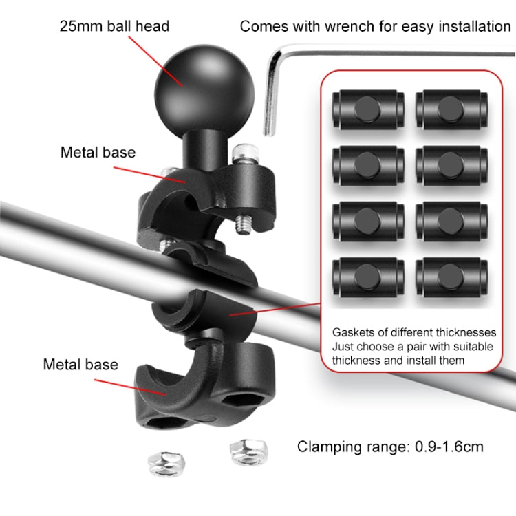 Motorcycle Clamps Handlebar Fixed Mount, 10 in 1 Crabs Selfie Stick, 9 in 1 Dual-Link Crabs Selfie Stick Kit, 3 in 1 U-Type Mount Selfie Stick, 9 in 1 Wrench O-Type Mount Crabs No Stick