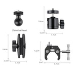Motorcycle Clamps Handlebar Fixed Mount, 10 in 1 Crabs Selfie Stick, 9 in 1 Dual-Link Crabs Selfie Stick Kit, 3 in 1 U-Type Mount Selfie Stick, 9 in 1 Wrench O-Type Mount Crabs No Stick