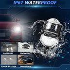 T02 1 Pair 2.5 inch Car Bifocal LED Lens Headlight, Left Driving, T02