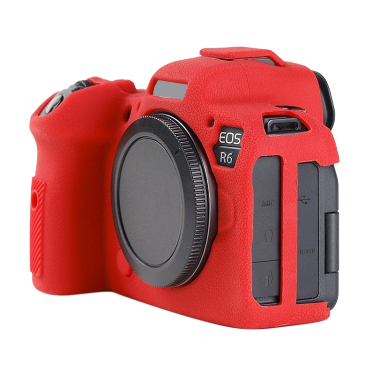 Litchi Texture Soft Silicone Protective Case, For Canon EOS R6 Mark II
