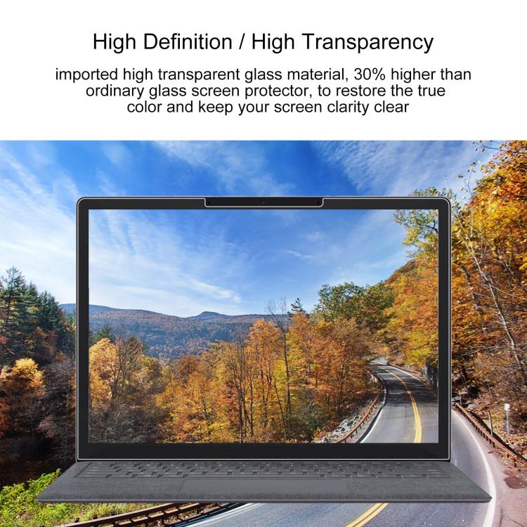 25pcs 9H 0.3mm Explosion-proof Tempered Glass Film, For Microsoft Surface Laptop 13 inch, For Microsoft Surface Laptop 7 15 inch, For Microsoft Surface Laptop 7 13.8, For Microsoft Surface Laptop 6 15, For Microsoft Surface Laptop 6 13.5