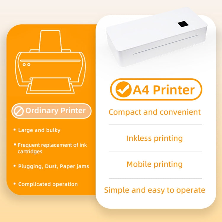 A4LE Portable Bluetooth HD Thermal Printer for Home Office Study, US Plug, EU Plug, UK Plug, AU Plug