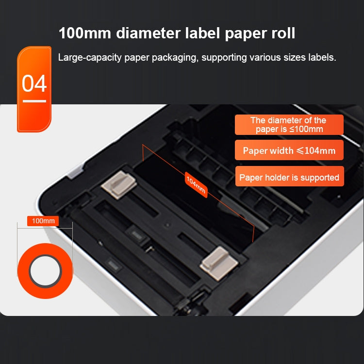 ZJ-9250 100x150mm USB Thermal Label Printer, US Plug, EU Plug, UK Plug, AU Plug