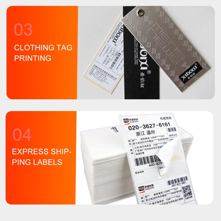 ZJ-9250 100x150mm USB Bluetooth Thermal Label Printer, US Plug, EU Plug, UK Plug, AU Plug