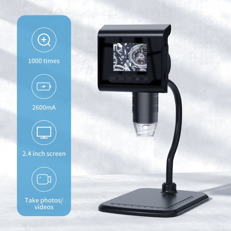 P190 1000X Desktop HD Digital Microscope with 2.4 inch Screen, P190