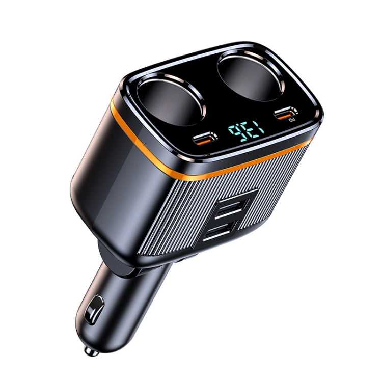 C27 6 in 1 PD45W Type-Cx2+USBx2 Car Cigarette Lighter Fast Charging Charger, C27