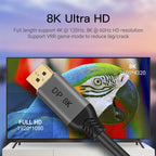 DisplayPort 1.4 Male to Male 8K HDR 60Hz 32.4Gbps Connection Cable, 2m, 3m, 5m
