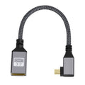 Micro HDMI Male Elbow to HDMI Female 4K UHD 18Gbps Connection Cable, 20cm