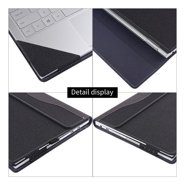 Cloth Texture Laptop Leather Case With Stand Function, For Microsoft Surface Book 3 / 2 / 1 13.5 inch, For Microsoft Surface Book 3 / 2 15 inch, For Microsoft Surface Book 2 13.5 inch, For Microsoft Surface Book 2 15 inch                               ...