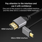 HDTV to Micro HDTV Elbow Head Spring Cable for DSLR Camera, HDTV to Micro HDTV