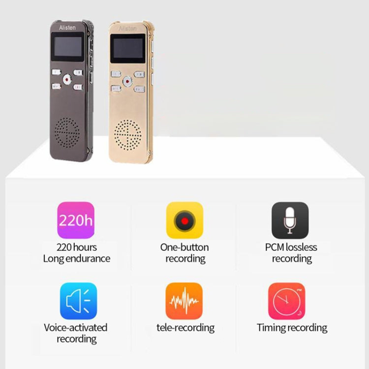 JNN X26 Mini Portable Voice Recorder with OLED Screen, 16GB, 8GB
