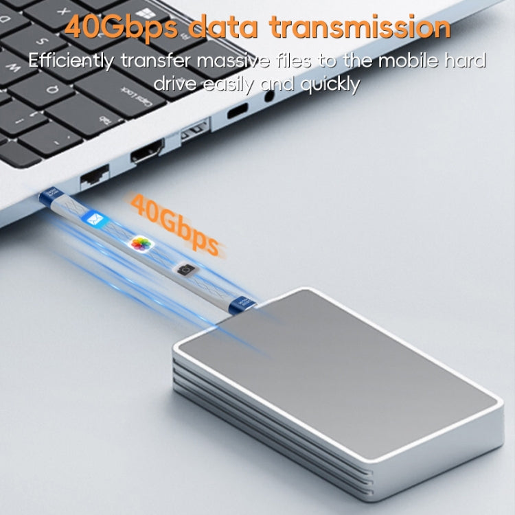 240W 40Gbps USB-C / Type-C to Type-C Flexible FPC Charging Data Cable, Length: 13.3cm, Type-C to Type-C 40Gbps