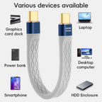 240W 40Gbps USB-C / Type-C to Type-C Flexible FPC Charging Data Cable, Length: 13.3cm, Type-C to Type-C 40Gbps