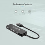 ORICO FL01-BK 4 Ports USB 2.0 HUB Expand Converter, FL01