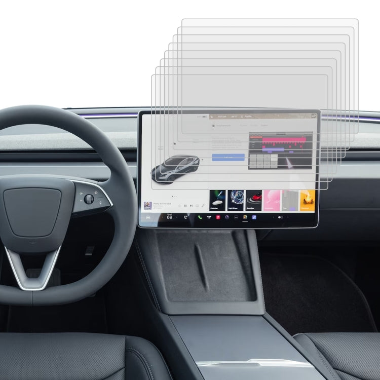 25pcs Car Navigator Protective Film Tempered Glass Film, For Tesla Model 3 2024, For XIAOMI SU7