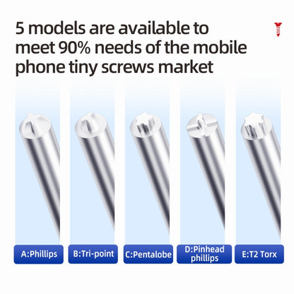 5 in 1 QianLi iWhale Special S2 Steel Magnetic Torque 3D Screwdriver, A/B/C/D/E
