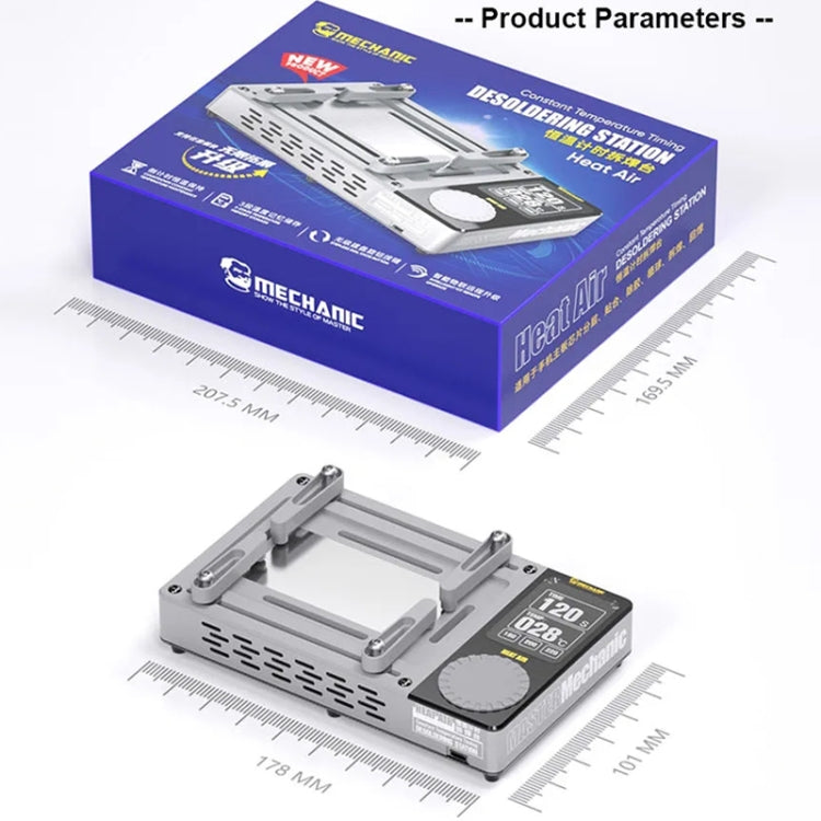 Mechanic Heat Air Intelligent Motherboard Layered Desoldering Station For iPhone X-15 Series, Host, EU Plug