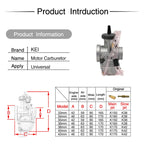 Universal Motorcycle Carburetor Carb Motor Carburetor, PWK33mm, PWK34mm, PWK35mm, PWK36mm, PWK38mm, PWK40mm, PWK42mm