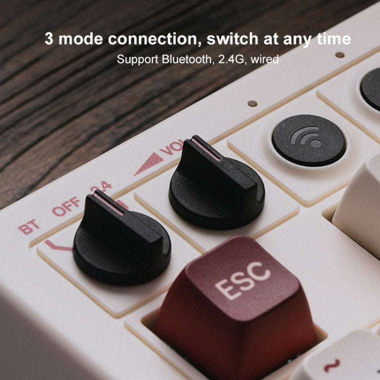 8Bitdo Retro Wireless Bluetooth Tri-Mode Mechanical Keyboard, Red Keyboard, Grey Keyboard